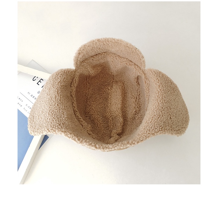 Mũ nhung lông cừu trơn màu kiểu nga dành cho nữ