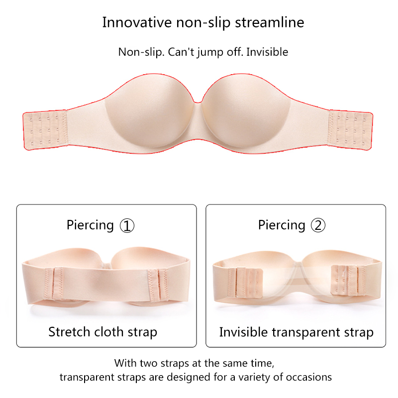 Áo Ngực Không Dây Thiết Kế Đơn Giản Thời Trang Nữ