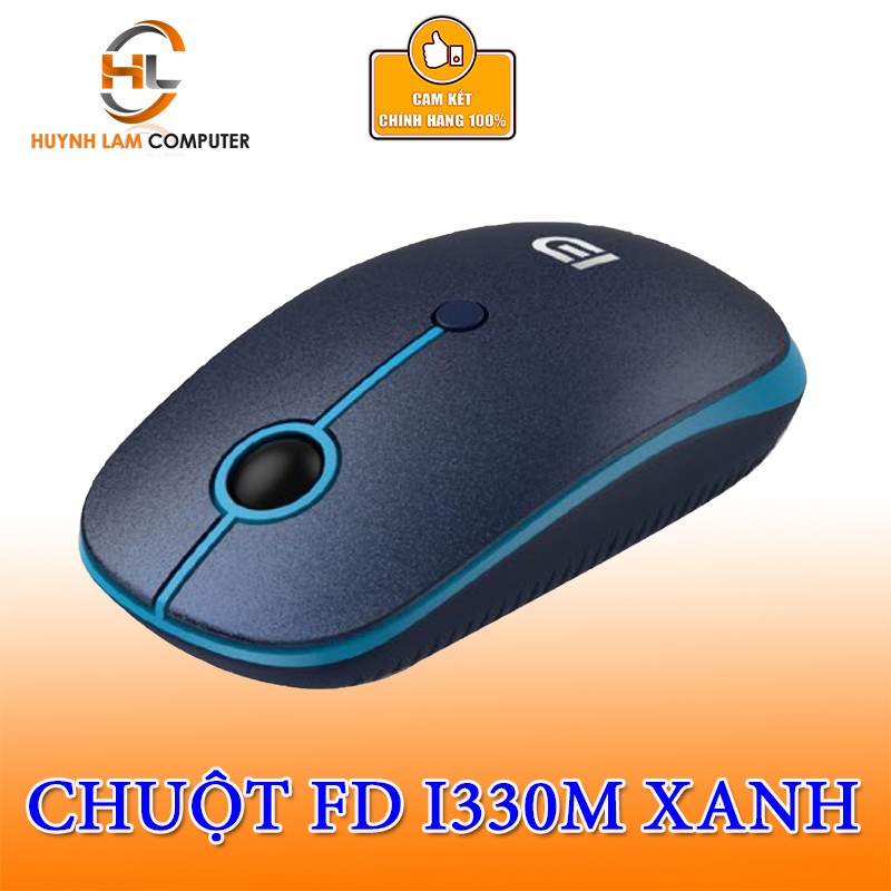 Chuột không dây FD I330M Xanh Đậm 1600DPI Pin sạc Hãng phân phối