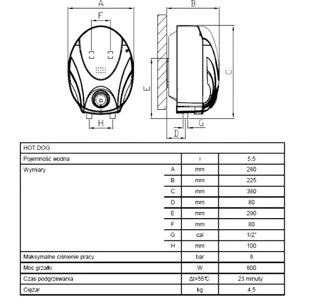 Bình nước nóng Ferroli Mito 5L 6L