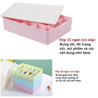 Bộ 1 khay đựng tất 15 ngăn và 1 khay đựng đồ lót 10 ngăn HomeStar