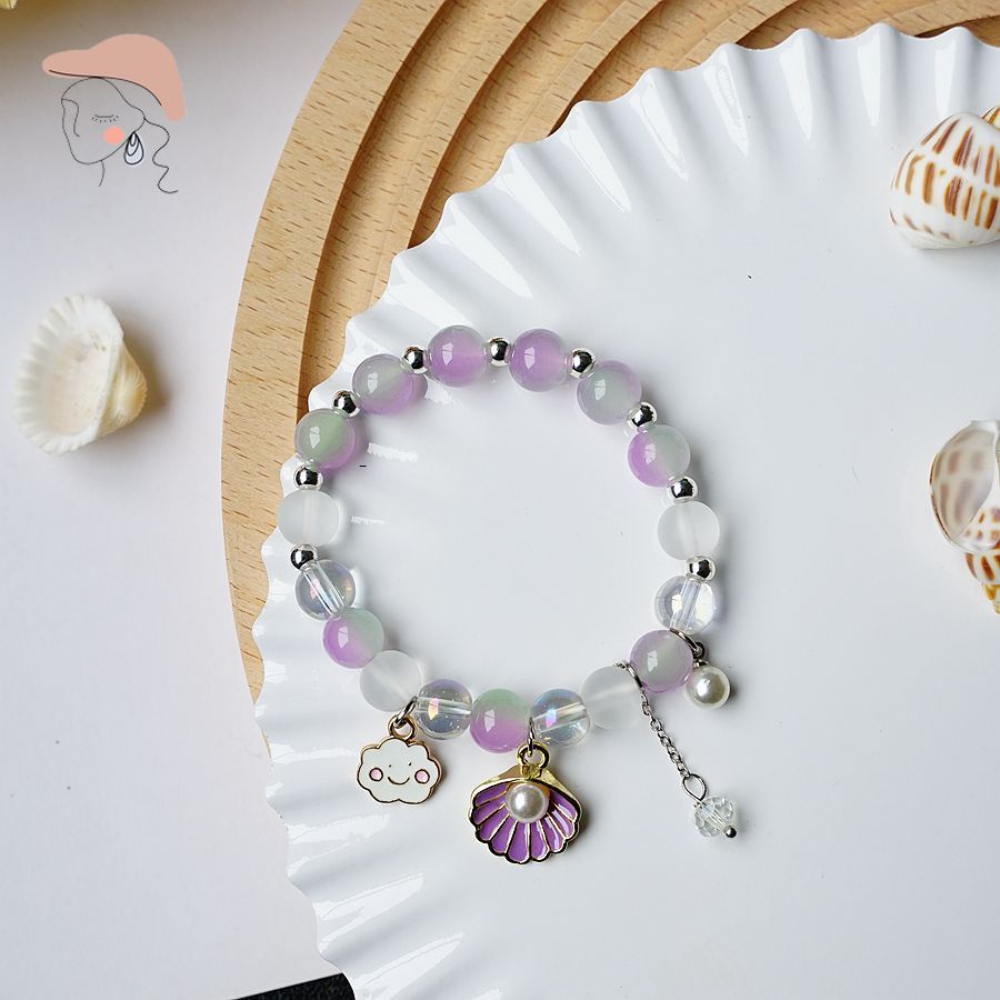 Vòng Tay Chuỗi Hạt Pha Lê May Mắn Cho Nữ