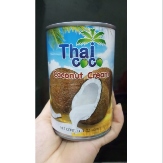 [Mã 77FMCGSALE1 giảm 10% đơn 250K] Cốt dừa Thái Coconut Cream 400ml (cho tủ đá ăn như kem)