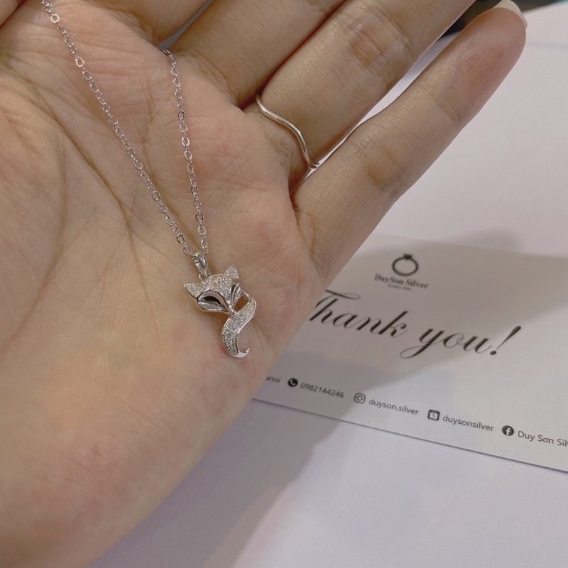 Dây chuyền hồ ly bạc Ý 925 mạ vàng cao cấp Vòng cổ nữ tình duyên, may mắn DUYSON SILVER [DCXK21]