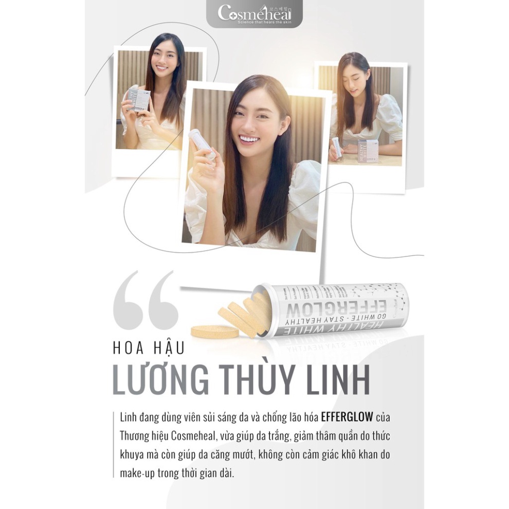 Viên Uống Trắng Da COSMEHEAL Healthy White Efferglow Làm Trắng-Chống Nắng-Tăng Đề Kháng-Hạn Chế Lão Hóa