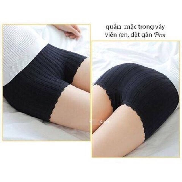 Quần mặc trong váy gân tăm có túi zip hàng loại 1 | BigBuy360 - bigbuy360.vn