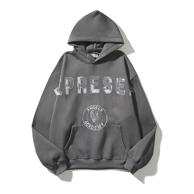 Áo Hoodie Dáng Rộng In Chữ REPR 22SS Angel College Phong Cách Vintage Đường Phố Mỹ