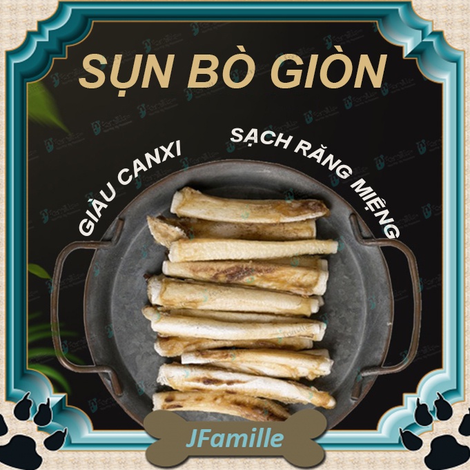 [SIÊU SNACK LÀM SẠCH RĂNG MIỆNG]Treat Thưởng Cho Thú Cưng JFamille, Sụn Bò Giòn Giàu Canxi, Giảm Stress Hiệu Quả. JF163