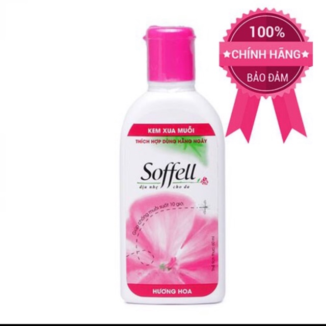 Kem bôi xua muỗi, chống muỗi Soffell 60ml (Hiệu quả 10 giờ)(Dùng cho bé trên 4 tuổi)[sofell, soffel, sofell]