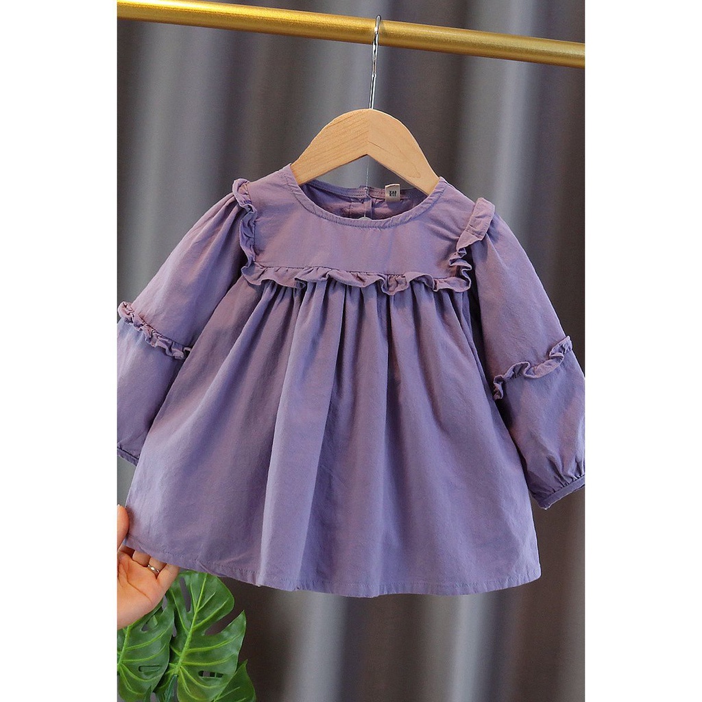 Áo Sơ Mi Cổ Búp Bê Phong Cách Hàn Quốc Thời Trang Dành Cho Bé Gái