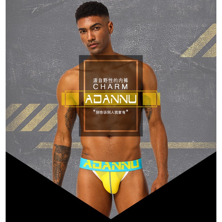 1 Quần Lót Nam Phối Lưới Màu Trơn Gợi Cảm Jockstrap Jockstrap AD154