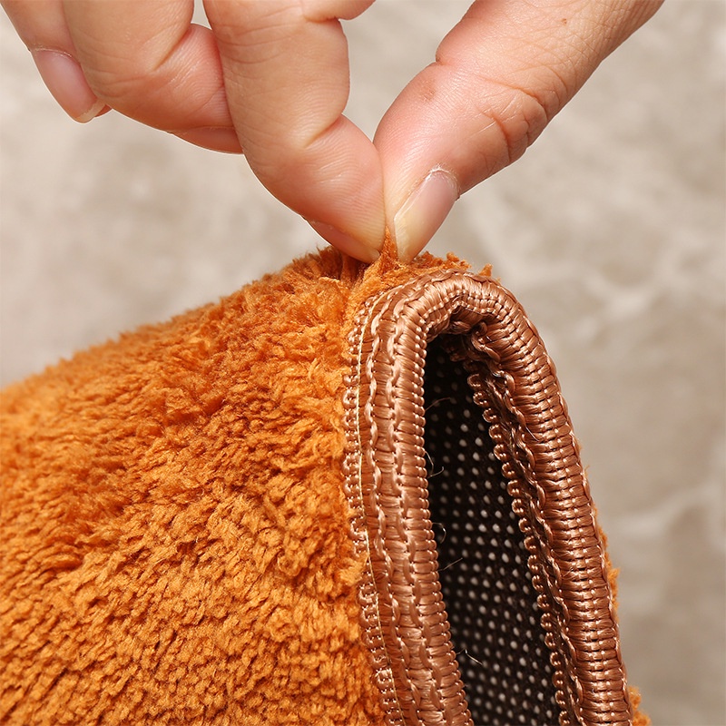 Thảm Lau Chân Lông Cừu Thảm Chùi Chân Lông Len Siêu Thấm Đế Cao Su Chống Trơn Trượt Tiện Dụng Giá Rẻ Size 40 x 60 cm