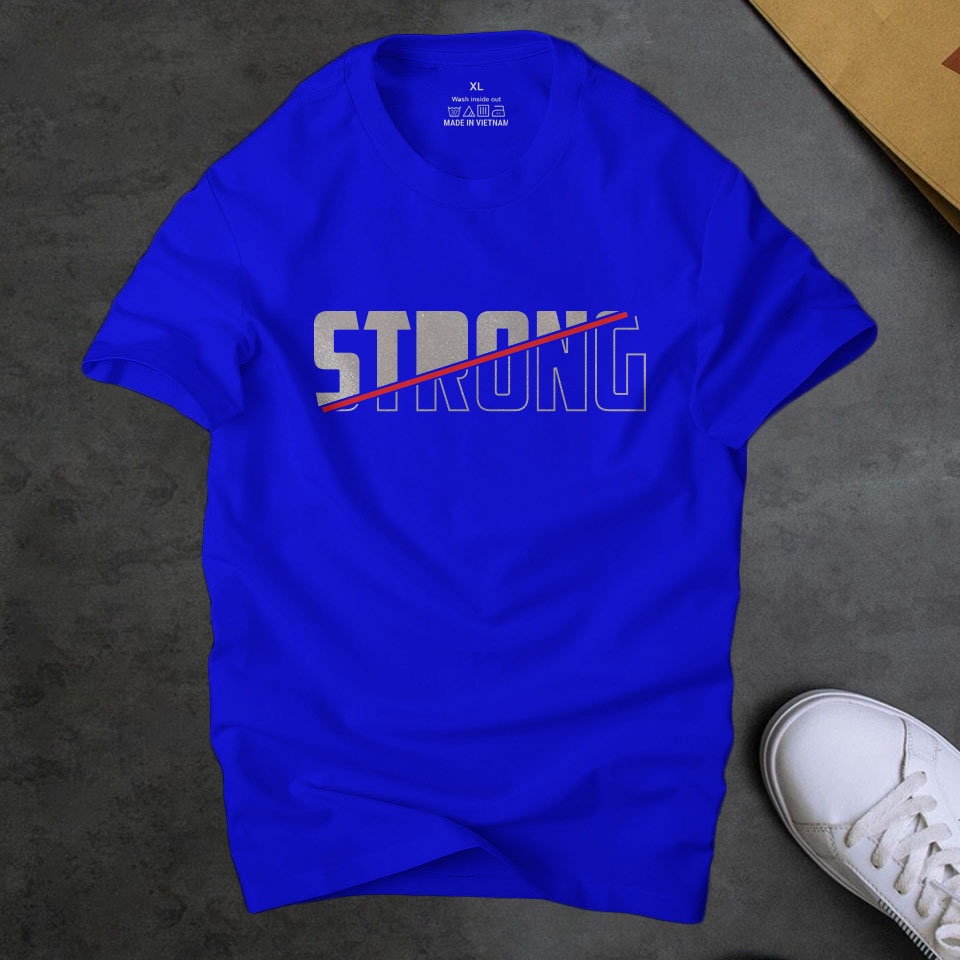 Áo phông nam Strong cá tinh , chất vải cotton 65/35 co giãn 4 chiều thoáng mát , thoải mái  vận động | ur sport