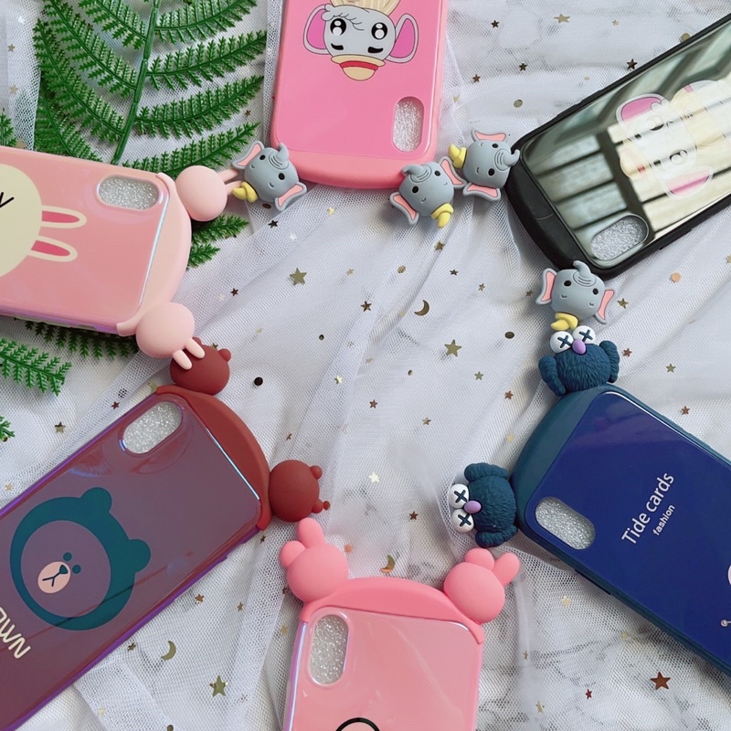 Ốp Lưng iPhone X/Xs Viền Nhựa Dẻo Đầu Thú Ngộ Nghĩnh