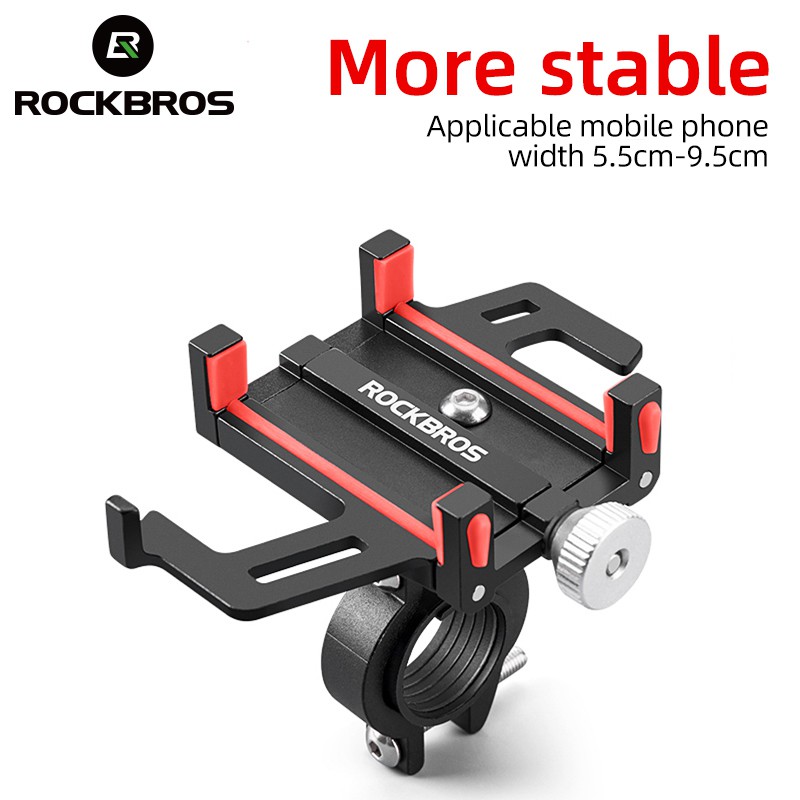 Giá đỡ điện thoại xoay 360 độ Rockbros chất liệu hợp kim nhôm để gắn xe đạp / xe máy