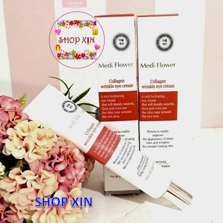 Kem dưỡng Mắt chứa Collagen Medi Flower Collagen Wrinkle Eye Cream 40ml