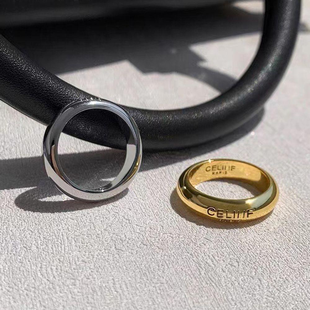 Nhẫn Khắc Chữ Celi Cổ Điển Sáng Tạo|Nhẫn Cưới Nam Thiết Kế Ấn Tượng