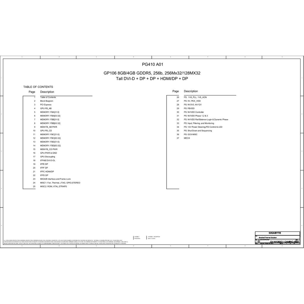 Sơ đồ mạch Boardview card màn hình Gigabyte GV-N1060G1 GAMING-6GD GV N1060G1 GAMING 6GD