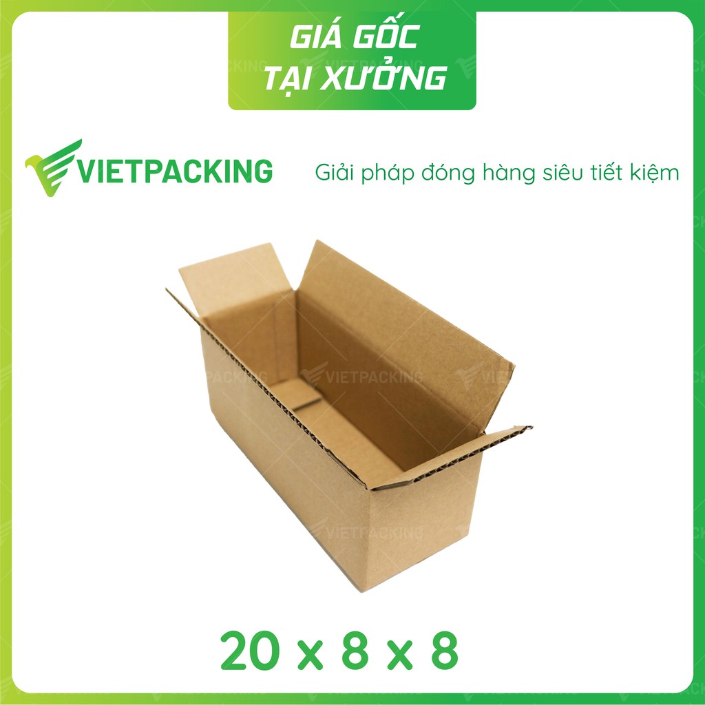 20x8x8 - 50 hộp carton gói hàng hộp cứng giấy đẹp V089