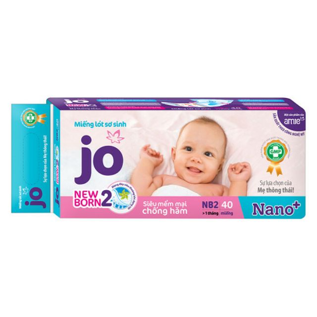 Miếng lót sơ sinh jo Newborn 2 40m