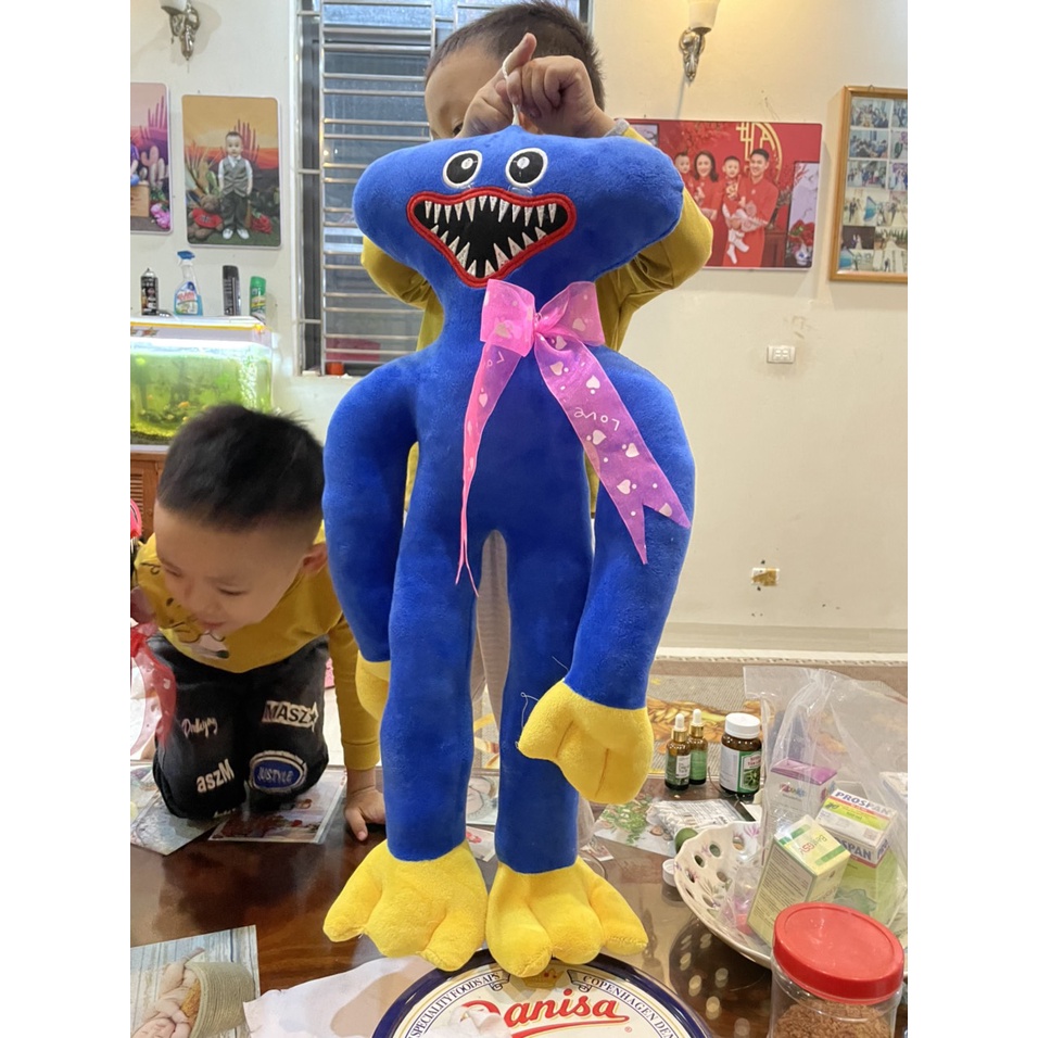 Gấu bông Huggy Wuggy game Poppy playtime gối ôm thú nhồi bông chất liệu mềm mịn