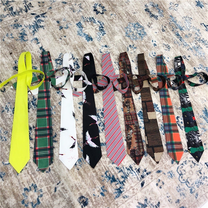 Cà vạt sơ mi kiểu retro dễ phối đồ phong cách Harajuku Hong Kong dành cho nữ