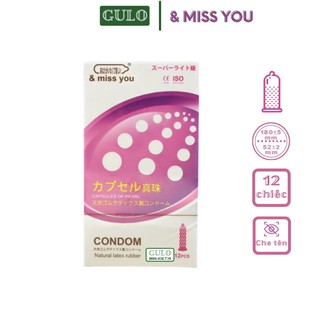 Bao Cao Su I Miss You Gân Gai Siêu Mỏng, Nhật Bản Chính Hãng Hộp 12 bao