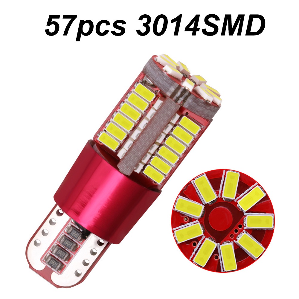 1/ 2 đèn led T10 57SMD 3014 W5W WY5W W16W T15 194 57SMD cho xe hơi
