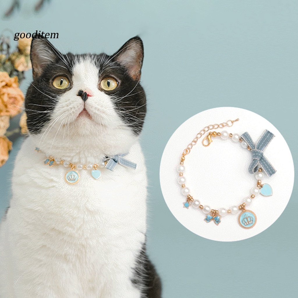 Vòng cổ Mặt Hình Mèo Trang Trí Tinh Tế Dễ Thương Cho Thú Cưng