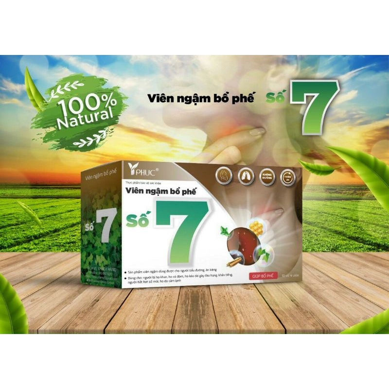 Kẹo ngậm bổ phế số 7 Y Phúc ⚡ CAM KẾT CHÍNH HÃNG ⚡ Viên ngậm Bồ phế số 7