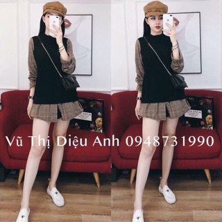 Áo len pha dạ