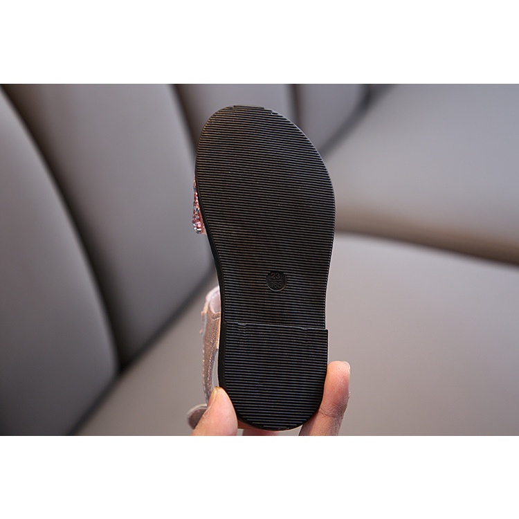 Sandal bé gái, Dép quai hậu công chúa tai thỏ kim tuyến lấp lánh thời trang  đế chống trượt size 21-36