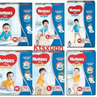 Tã quần, dán huggies m74,l68,xl62,xxl56