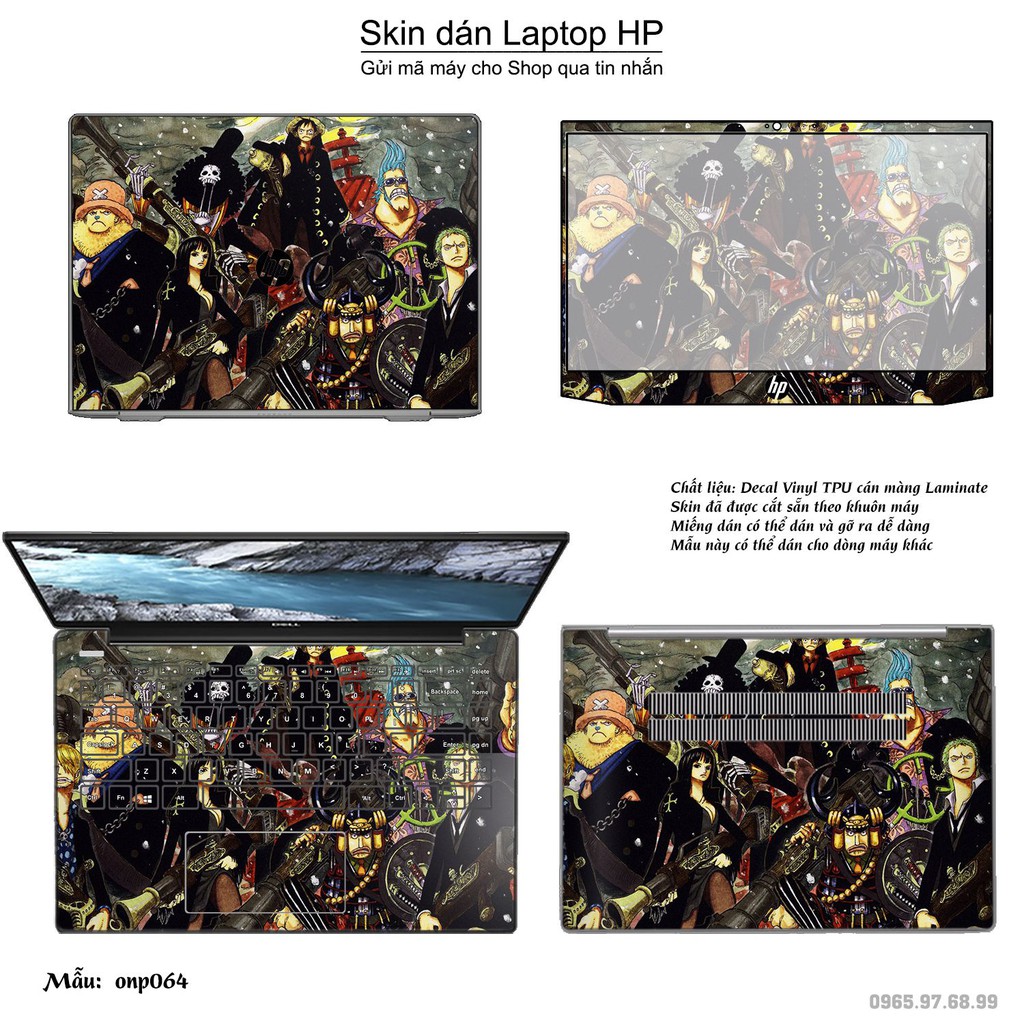 Skin dán Laptop HP in hình One Piece _nhiều mẫu 4 (inbox mã máy cho Shop)