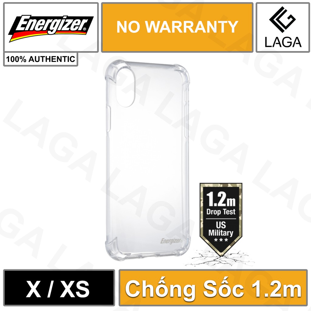 [Freeship toàn quốc từ 50k] Ốp lưng Energizer chống sốc 1.2m cho iPhone X / XS - CO12IP58