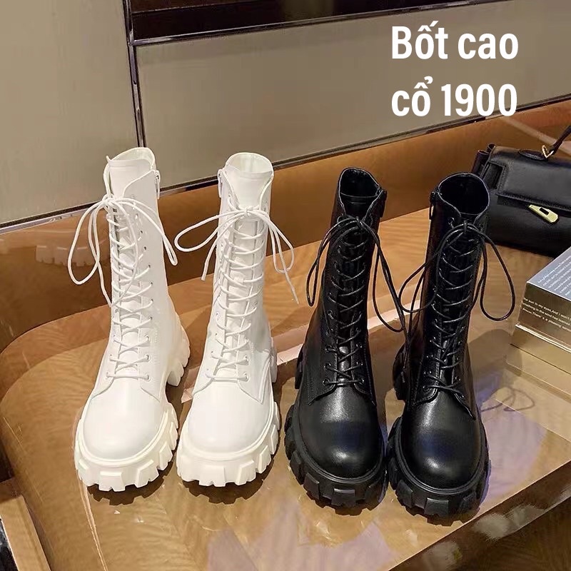 Giày Bốt Nữ Ulzang Kéo Khoá Cao Cấp - boots nữ cổ lửng loại sịn giá rẻ | BigBuy360 - bigbuy360.vn