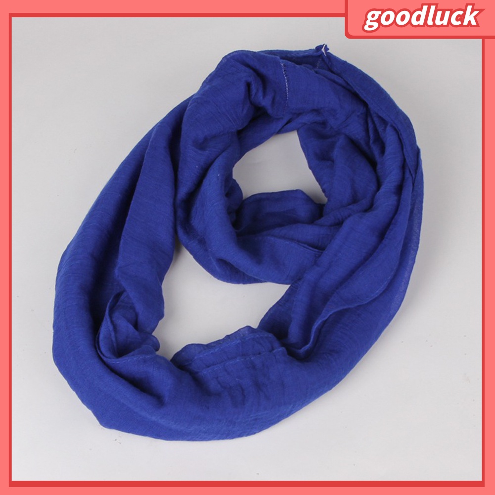 Khăn Choàng Cổ Tròn Mềm Mại Màu Trơn Đơn Giản Thời Trang Cho Nữ