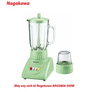 Máy Xay Sinh Tố Nagakawa NAG0806 300W 2 cối thủy tinh