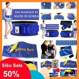 [GIÁ SẬP SÀN]  ĐAI MASSAGE SAUNA BELT, X5 QUẤN NÓNG GIẢM MỠ, GIẢM BÉO HÀN QUỐC [SỈ]