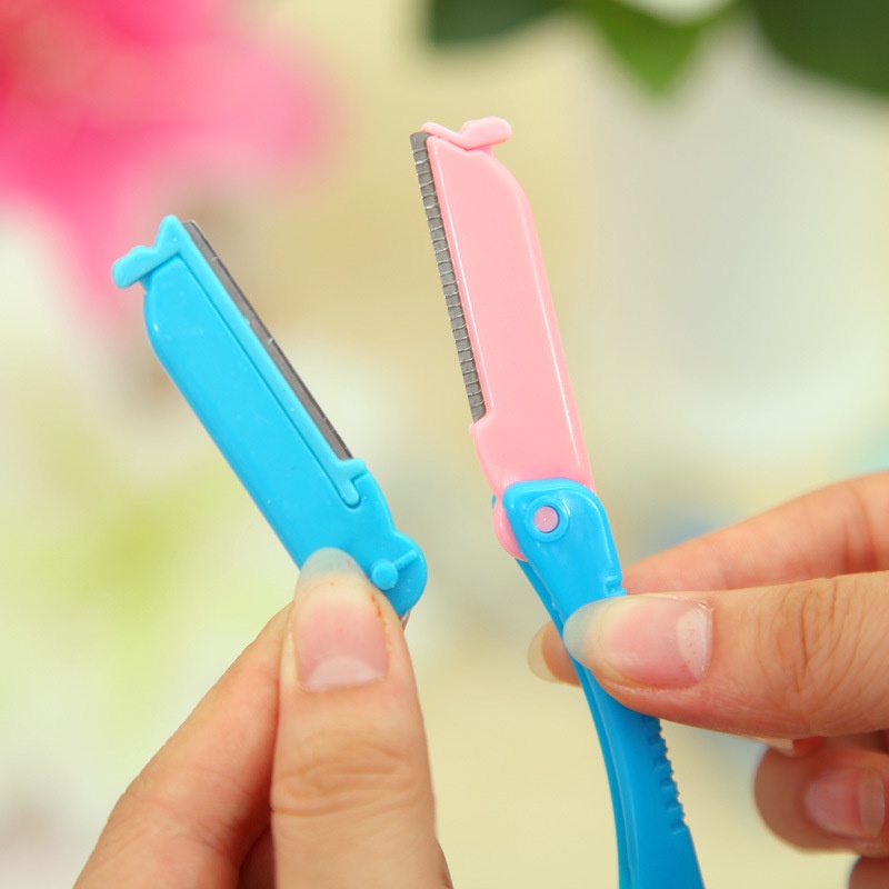 Dụng cụ cạo lông mày kèm lõi thay thế nhiều màu sắc giá rẻ OT1