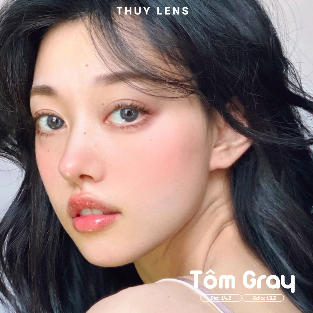 Kính Áp Tròng Màu Xám Hàn Quốc Thúy Lens - Lens Cận Tôm Gray