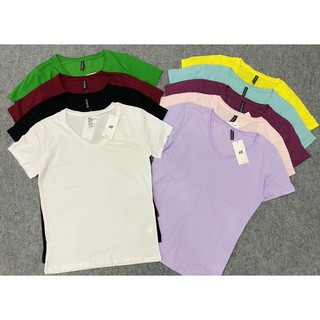 ÁO THUN CỔ TIM _ BASIC HM