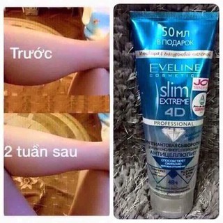 Kem làm tan mỡ bụng Eveline Slim Extreme 4D