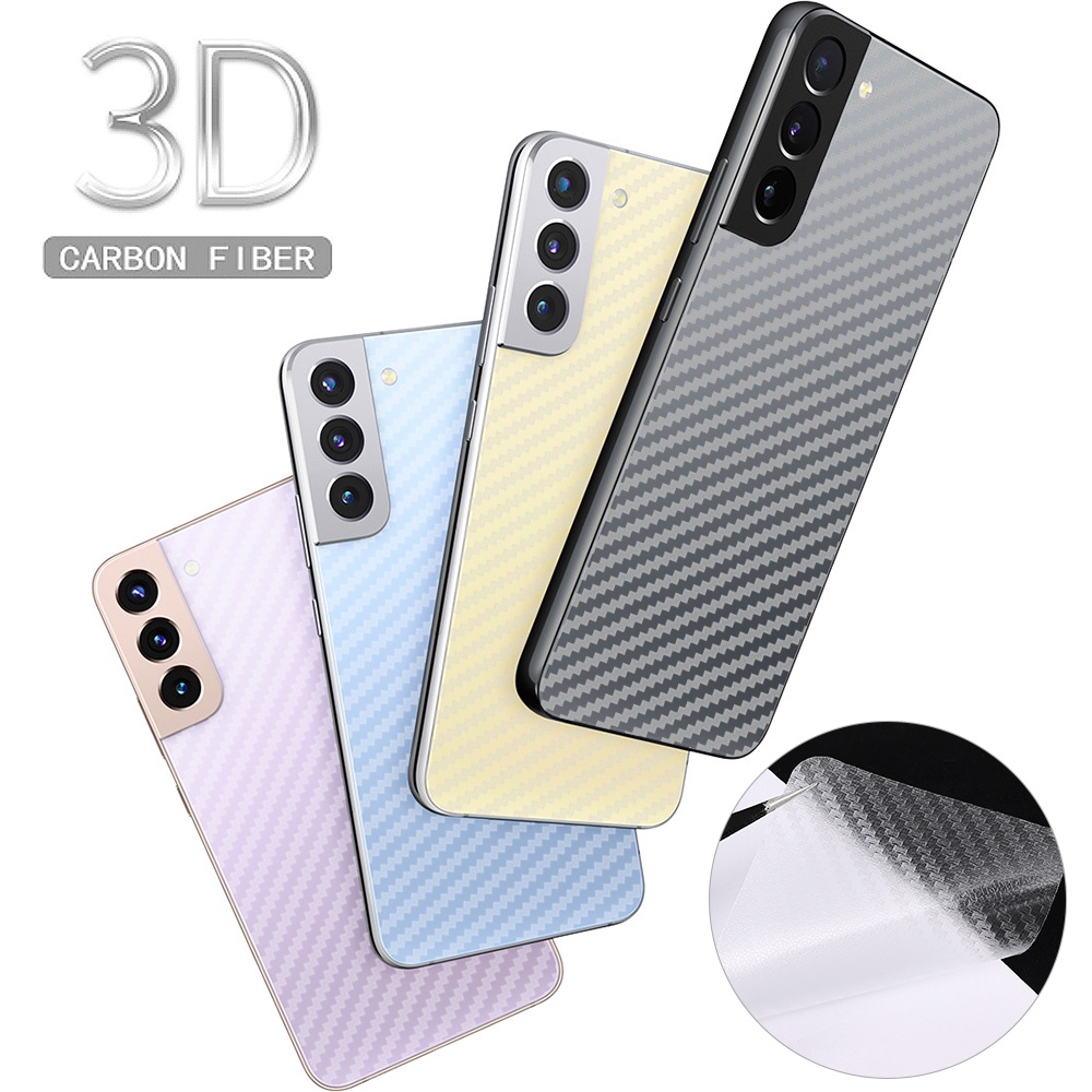 Miếng Dán Sợi Carbon 3 Trong 1 Bảo Vệ Ống Kính Máy Ảnh Cho Samsung S22 S22Plus S22Ultra