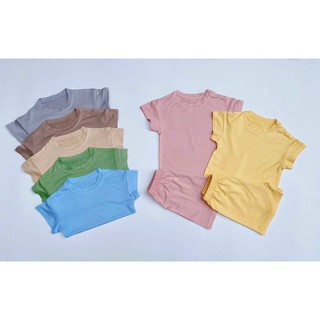 Bộ cộc trơn màu K.woo chất vải thun lạnh hàng loại 1 - M05 - Miaclothing