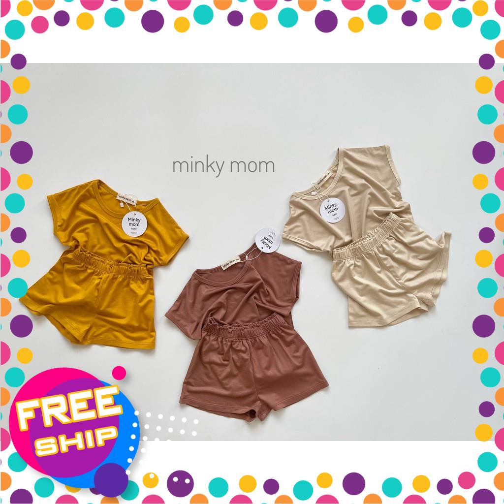 [8 - 20kg] Bộ thun lạnh minky mom màu vintage chuẩn đẹp