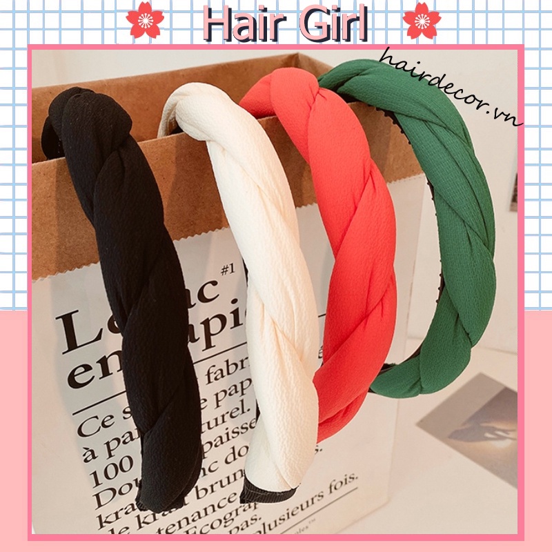 Cài tóc vải dệt đơn giản phong cách Hàn Quốc dành cho nữ