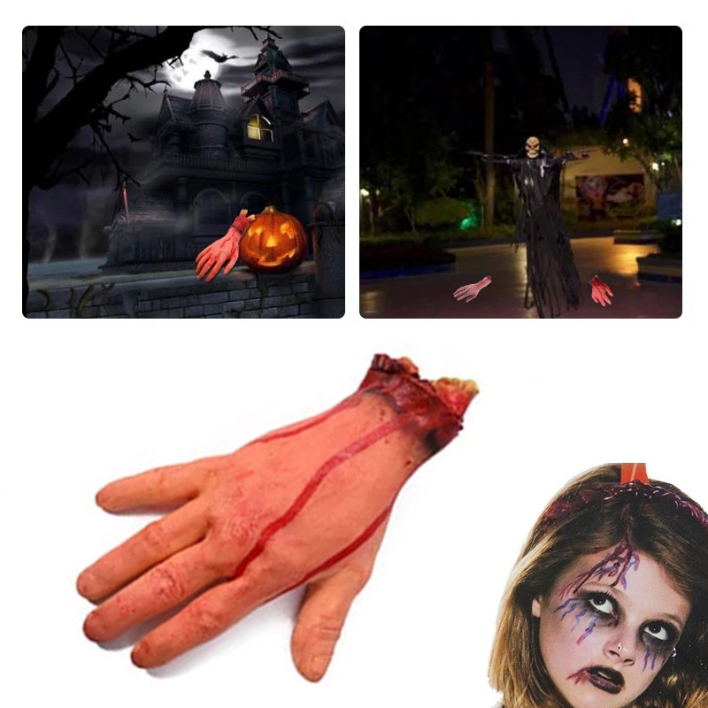 Tay Giả Kinh Dị Đẫm Máu Trang Trí Halloween