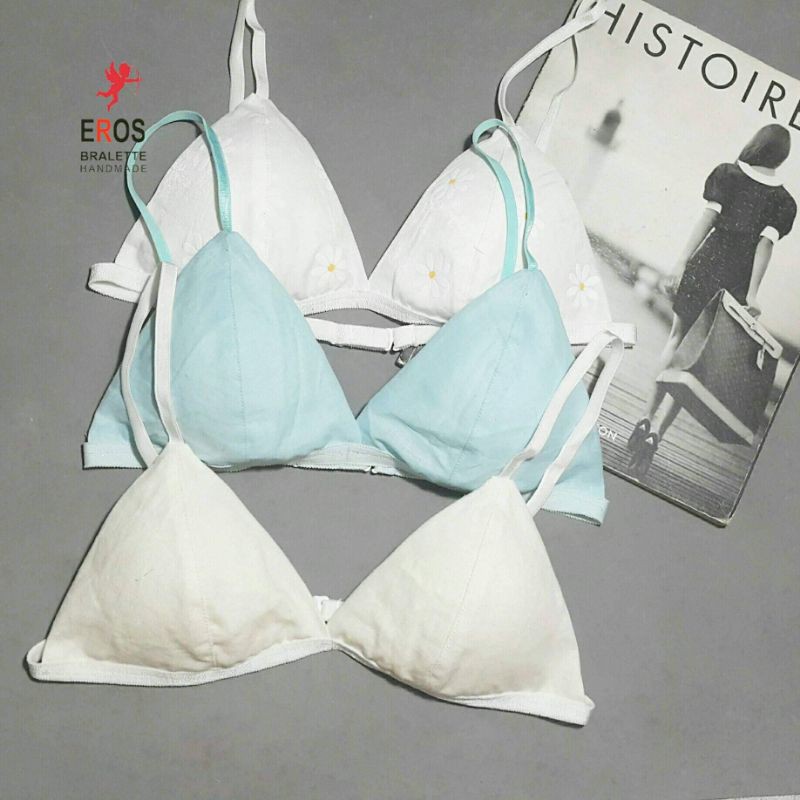 combo 3áo lót bralette vải linen