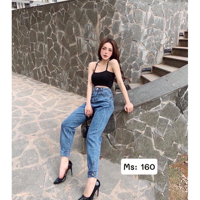 Quần baggy jean mã 146/160 khuy gấu, hình thật 100%
